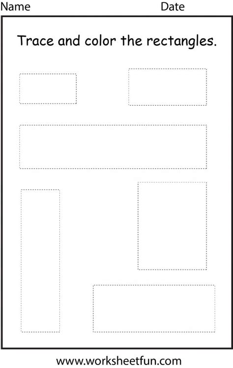 Shape Worksheets For Preschool, Shape Tracing Worksheets, Tracing ...