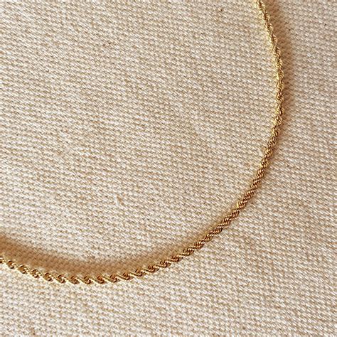 18k Solid Gold Rope Chain Goldfi