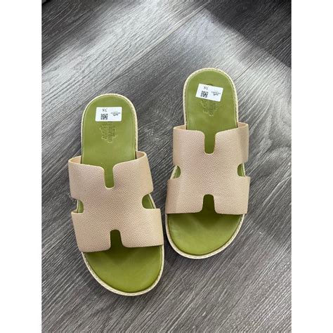 Dép Hm nam hàng cao cấp Fullbox xịn sò Dép Quai Ngang HM Da Đế cao su vân gỗ Hàng Hot Trend