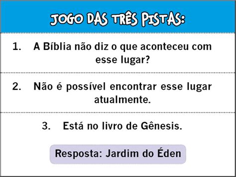 Jogo Das 3 Pistas Para Imprimir - Artes: Jogo das três pistas - Um jogo bíblico para EBD, Culto Infantil ...