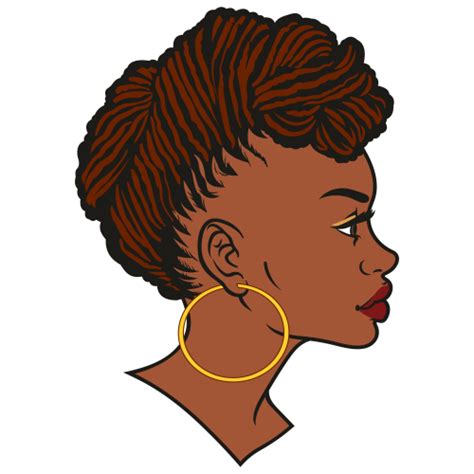 Png Afro Woman Black Woman Svg  Instant Download Peekaboo Dreadlock