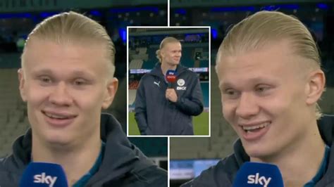 Erling Haaland gives yet another brilliant interview after scoring ...