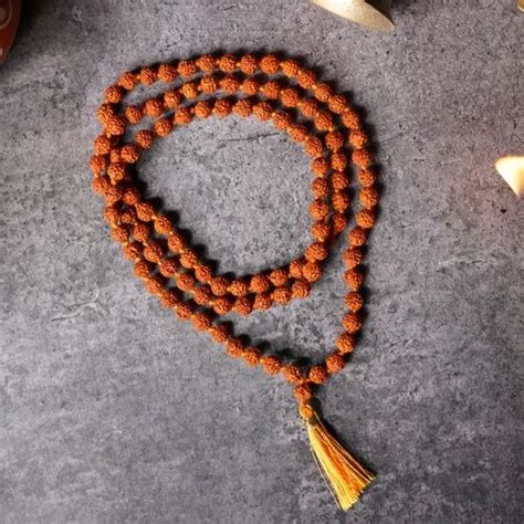 Natural Rudraksha Brown Rudraksh Mala Spiritual Use Japa Pooja At Rs