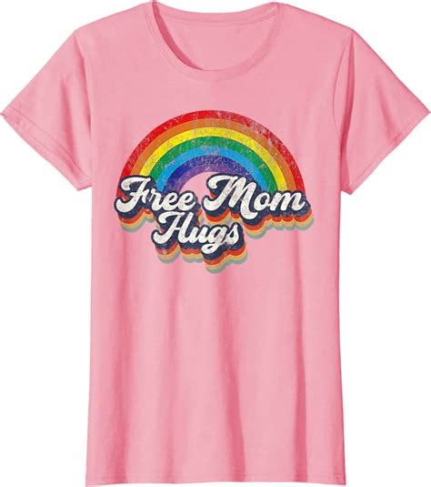 Free Mom Hugs Rainbow Heart Lgbt Flag Lgbt Pride Month T Shirt