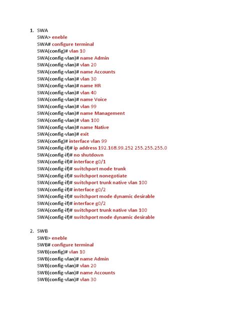 Implements Vlans and Trunking-1 | PDF | Communications Protocols | Networks