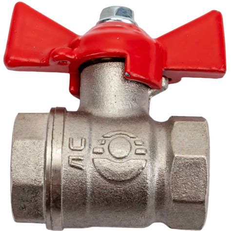 Шаровой кран для воды VALFEX OPTIMA 1/2" ВР/ВР бабочка, никелированная ...