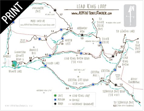 Aspen Hiking Trail Map California Southern Map