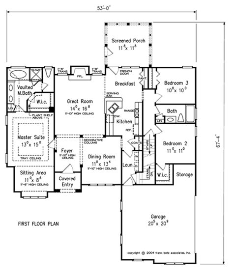 Woodbury Ridge House Floor Plan Frank Betz Associates