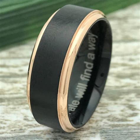 Tungsten Wedding Ring Personalized Tungsten Ring Wedding - Etsy