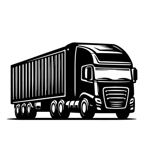 Silhouette De Camion De Conteneur Logistique Gratuite Fichier