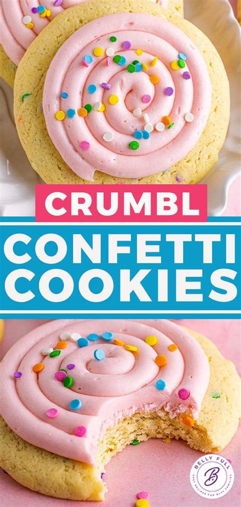 Crumbl Confetti Cookies Copycat Recipe Belly Full In Crumble