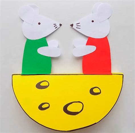 Аппликация мыши: шаблоны для вырезания, мышка из геометрических фигур с ...