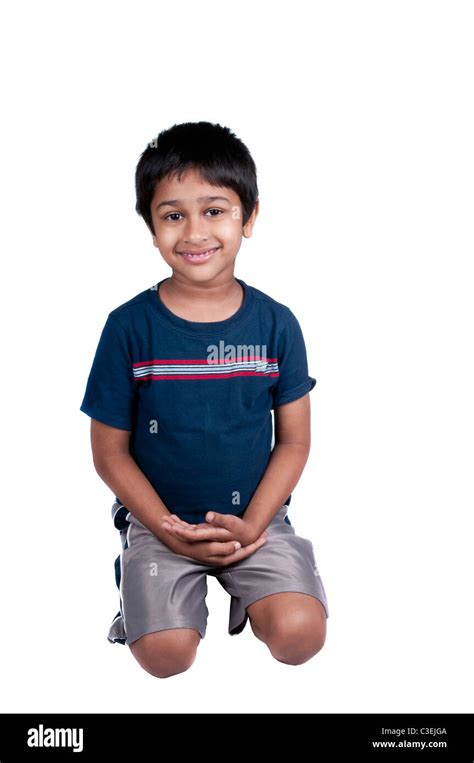An Handsome Indian Kid Practicing Yoga Stock Photo Alamy