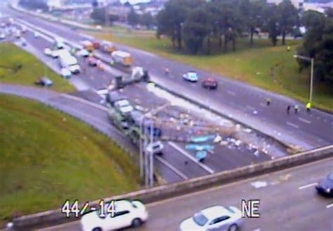 I 65 Sb Reopens After Overturned Tanker Blocks I 65 Near Airport