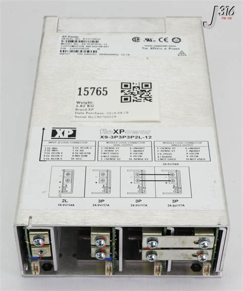15765 XP POWER FLEXPOWER, LAM 660-052198-001, P/N: 10005826 X9-3P3P3P2L ...