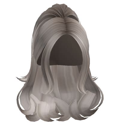 Preppy Glam Curled Half Up Hair Ash Blonde Roblox