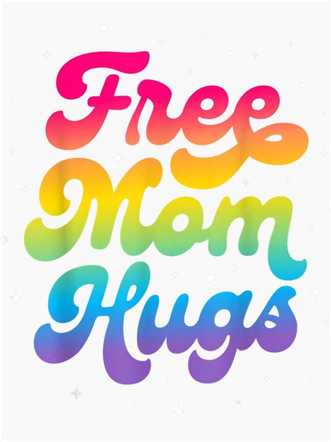 Pegatina Mamá libre LGBTQ abraza el día de la madre del arcoíris aliado LGBT del Orgullo Gay