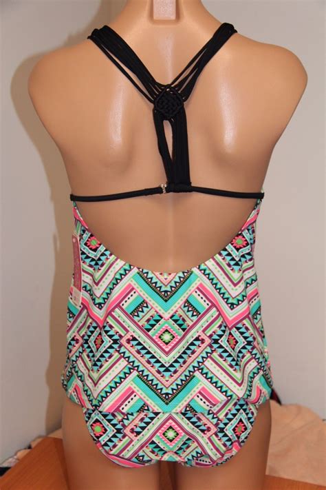 Nwt Hula Honey Swimsuit Bikini Tankini Pc Set Sz L Ebay