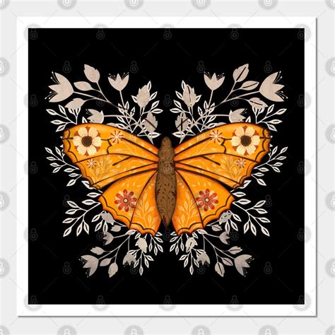 A Beautiful Nature Inspired Symmetrical Scandinavian Folk Art Moth