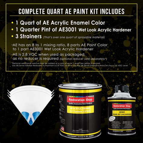 Iridium Silver Metallic Acrylic Enamel 1 Quart Kit — Tcp Global