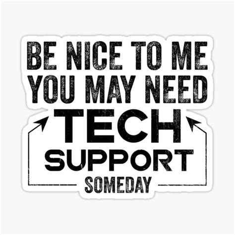 Funny Tech IT Support Novelty Joke Helpdesk Sticker For Sale By