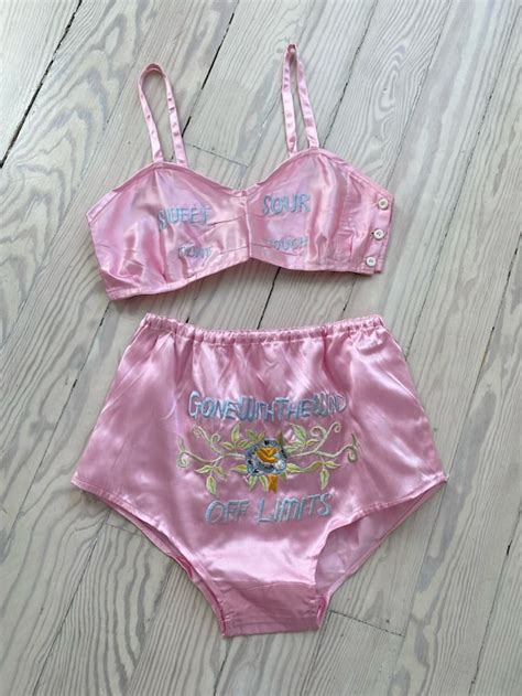 S WWII Souvenir Lingerie Set Sweet Sour Off Limit Gem