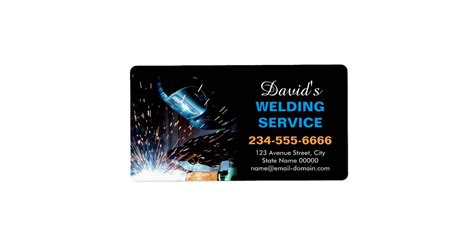 Metal Welding Fabrication Contractor Sticker Label Zazzle