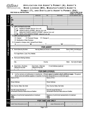 Fillable Online Tabc State Tx L Licensing Form Tabc State Tx Fax