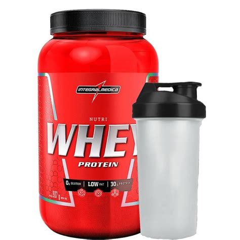 Kit Nutri Whey Integralmédica 907g 2 Unds Coqueteleira 600ml