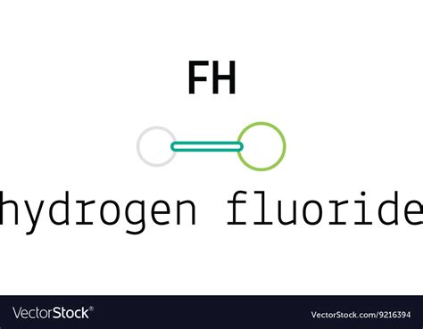 Hf Hydrogen Fluoride Molecule Royalty Free Vector Image