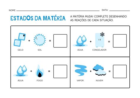 Atividade Sobre Estados Fisicos Da Materia - BRAINCP