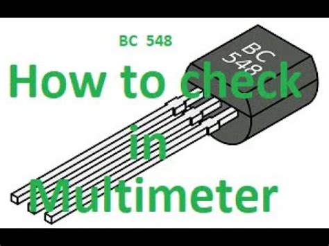 bc548 transistor check || how to Check bc548 transistor in hindi. - YouTube
