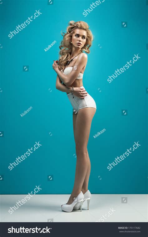 Sexy Woman White Lingerie Stock Photo Edit Now 175117682