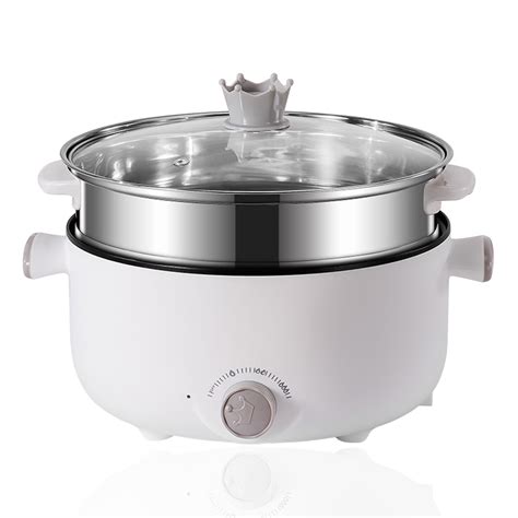 Kitgody Electric Hot Pot L Electric Cooker Pot With Nonstick Coating Electric Skillet With