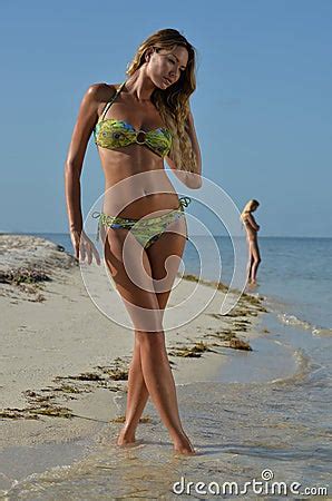 Two Bikini Models Posing Sexy At Tropical Beach Royalty Free Stock Photography Image 36347967