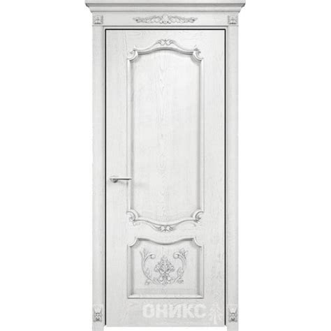 Межкомнатные двери Оникс Classic Венеция Белая эмаль патина серебро ...