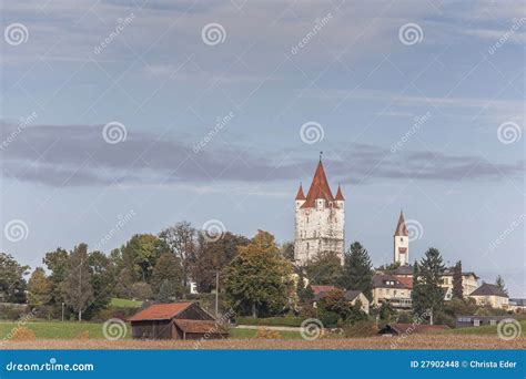haag  upper bavaria stock photo image  haag tower