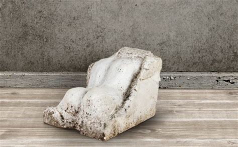 Italian Male Nude Torso Marble Sculpture Disquarded