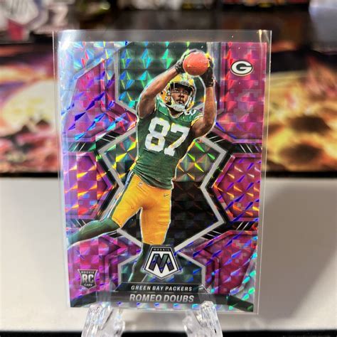 Panini Mosaic Football Pink Camo Prizm Rookie Romeo Doubs Rc