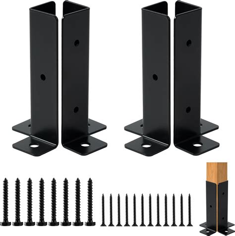 10 Pack 1-1/2" x 1-1/2" Square Post Flange Base, Aluminum Floor Mount