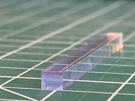 crystal bar sample left cross sectional view