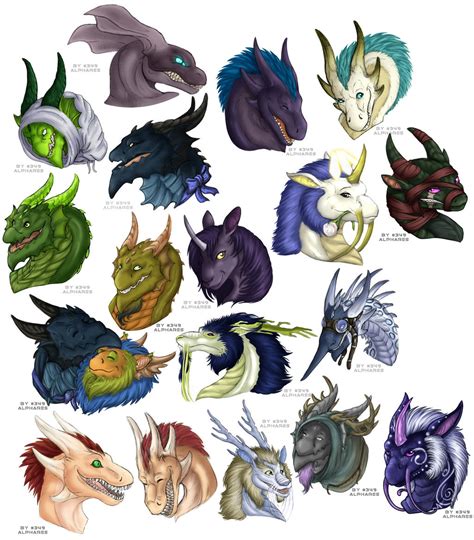 Flight Rising Headshots By Alphares On Deviantart