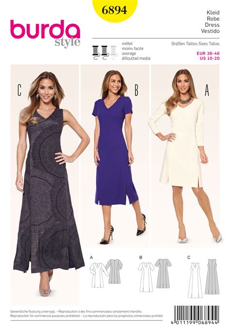 Burda Dresses Sewing Pattern