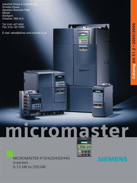 micromaster  catalog da  automation power inverter