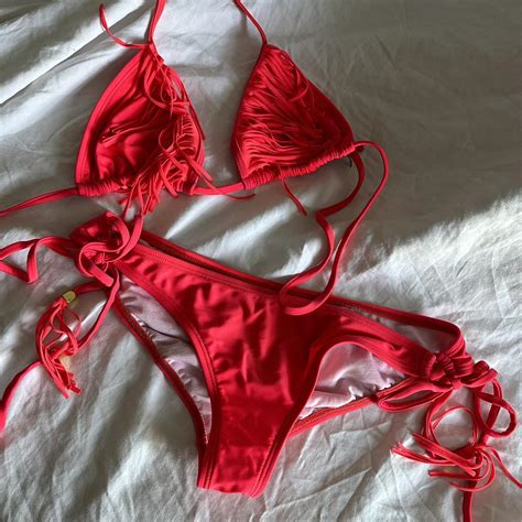 Hot Pink Bikini Size Large By The Brand Delias Depop