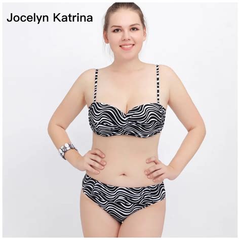 Jocelyn Katrina 2017 Bikinis Plus Size Bikini Sets Sexy Push Up Women Swimwear Large Size