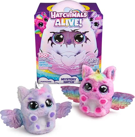 Amazon.com: Hatchimals Alive, Mystery Hatch Pufficorn, juguete ...