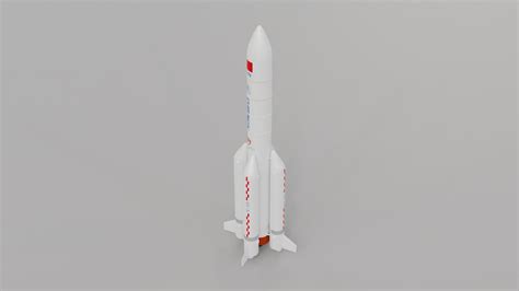 Long March 5 Changzheng 5 Cz 5 Launch Vehicle Rocket China 3d Model
