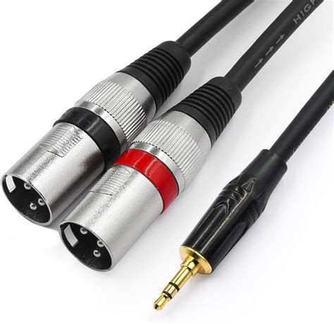 TISINO - Cable estéreo de 3,5 mm a XLR de 1/8 pulgadas a doble XLR ...
