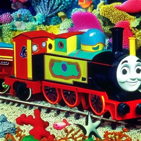 Ringo Starr As Thomas The Tank Engine Transporting Stable Diffusion